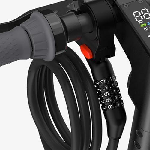 SEGWAY NINEBOT BIKE SCOOTER PASSWORD CABLE LOCK, ANTI-THEFT SECURITY, BLACK, UNIVERSAL FIT
