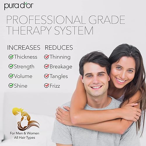 PURA D OR BIOTIN SHAMPOO CONDITIONER FOR THINNING HAIR, SULFATE-FREE, 2X16OZ, FOR MEN WOMEN