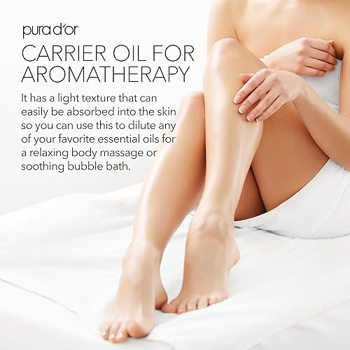 PURA D OR ORGANIC SWEET ALMOND OIL 16OZ 100 PURE COLD PRESSED CARRIER OIL FOR HAIR SKIN