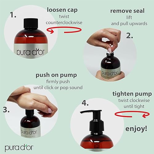 PURA D OR ORGANIC SWEET ALMOND OIL 16OZ 100 PURE COLD PRESSED CARRIER OIL FOR HAIR SKIN