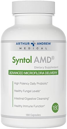 ARTHUR ANDREW,  SYNTOL 3-IN-1 PROBIOTIC, PREBIOTIC FIBER YEAST CLEANSE ENZYMES180 CAPSULES