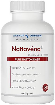 ARTHUR ANDREW MEDICAL NATTOVENA PURE NATTOKINASE 4000 FU DOUBLE STRENGTH, 180 CAPSULES SUPPLEMENT