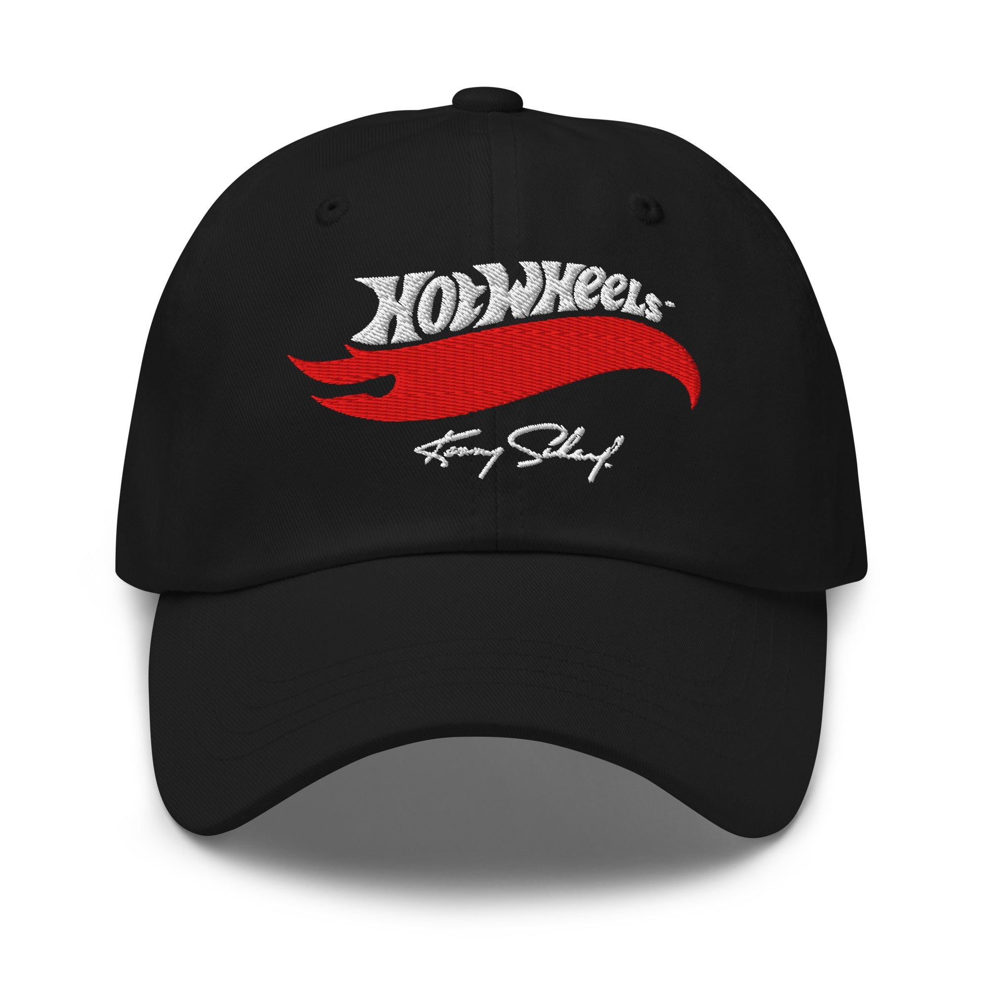 MATTEL HOT WHEELS X KENNY SCHARF BLACK EMBROIDERED DAD HAT
