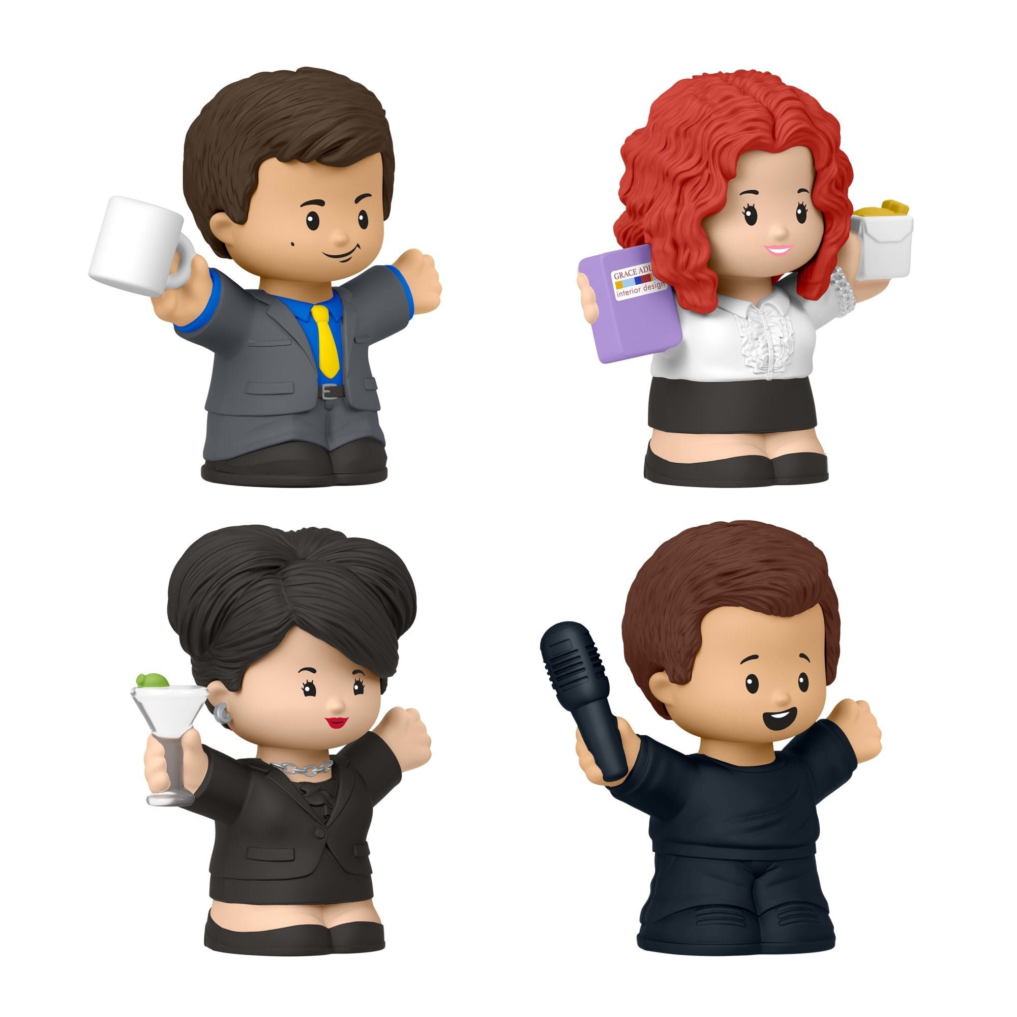 LITTLE PEOPLE COLLECTOR WILL AND GRACE TV SERIES SPECIAL EDITION COLLECTIBLE SET