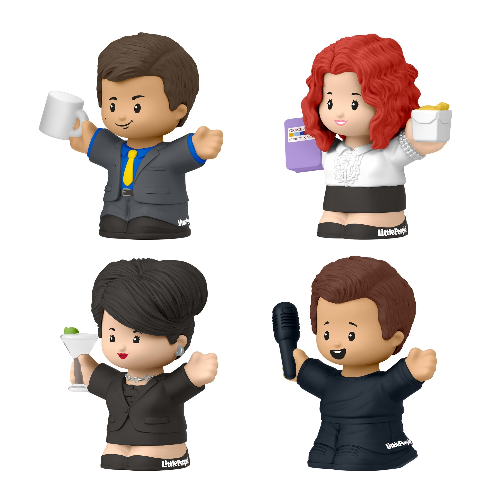 LITTLE PEOPLE COLLECTOR WILL AND GRACE TV SERIES SPECIAL EDITION COLLECTIBLE SET