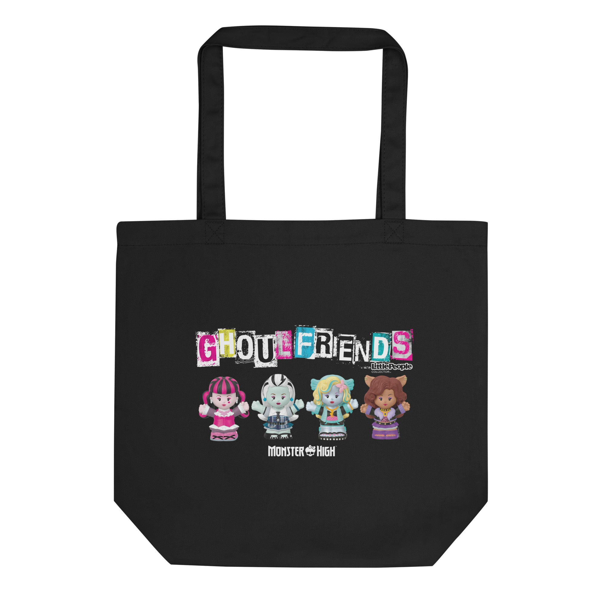 LITTLE PEOPLE COLLECTOR MONSTER HIGH BLACK TOTE BAG