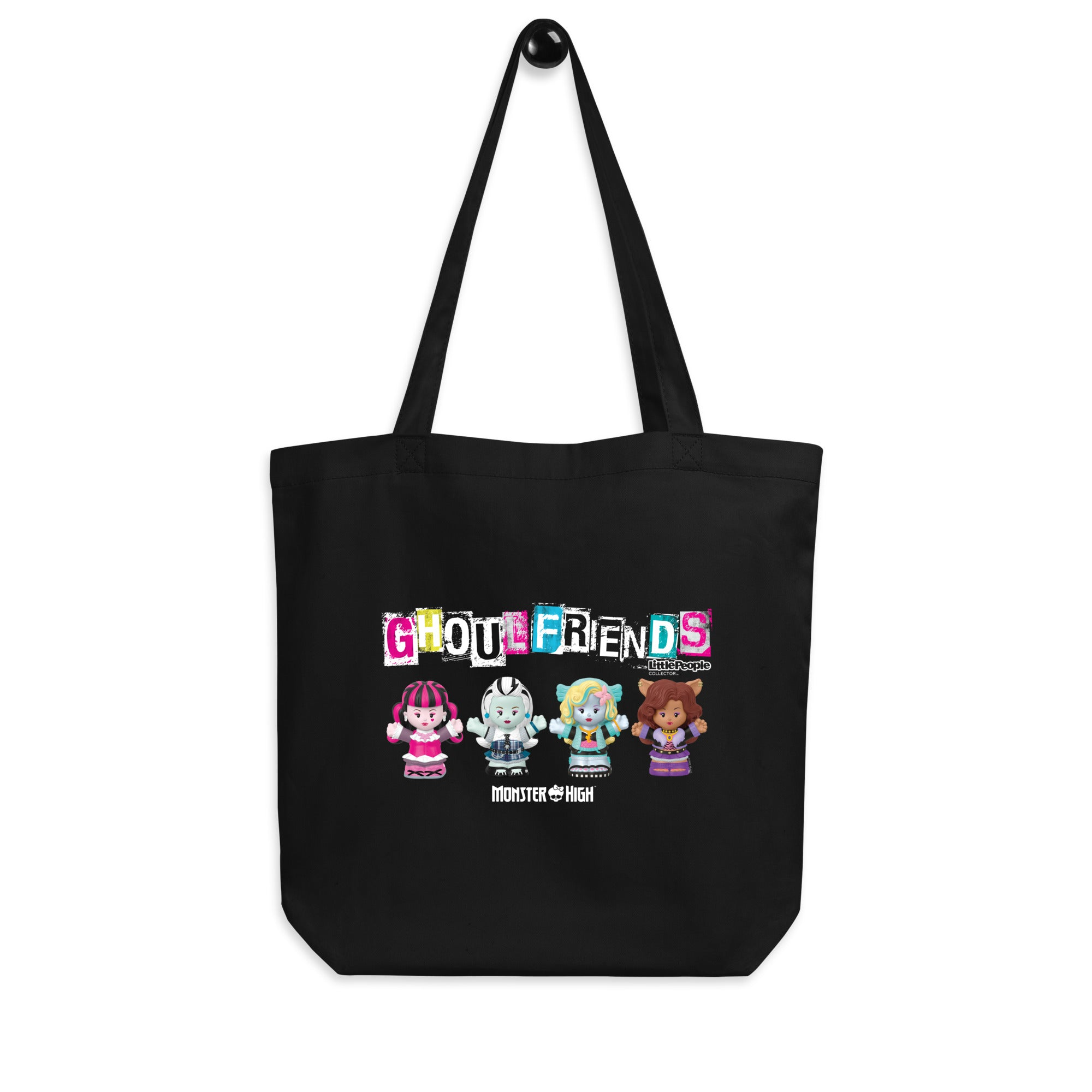 LITTLE PEOPLE COLLECTOR MONSTER HIGH BLACK TOTE BAG