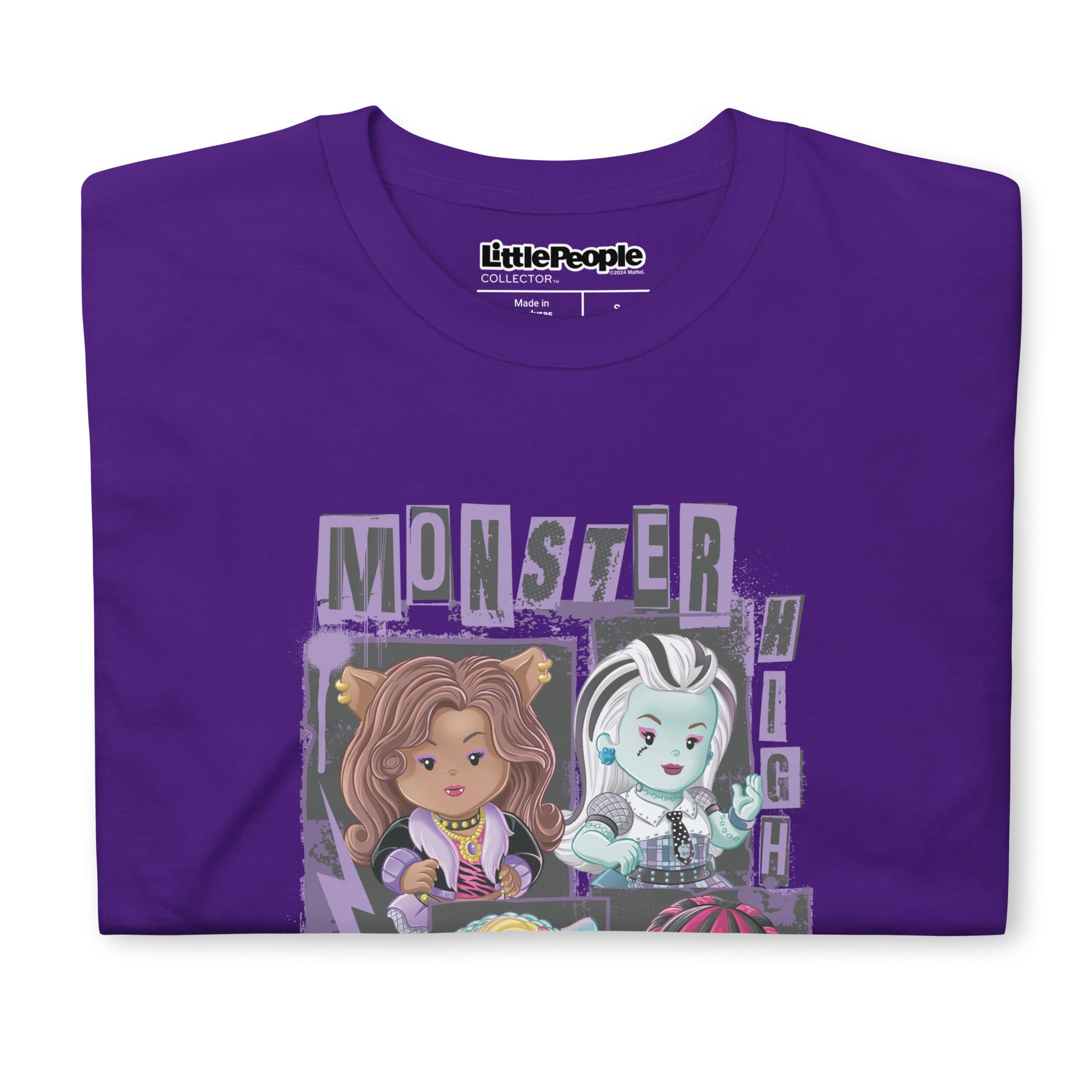 LITTLE PEOPLE COLLECTOR MONSTER HIGH PURPLE T-SHIRT