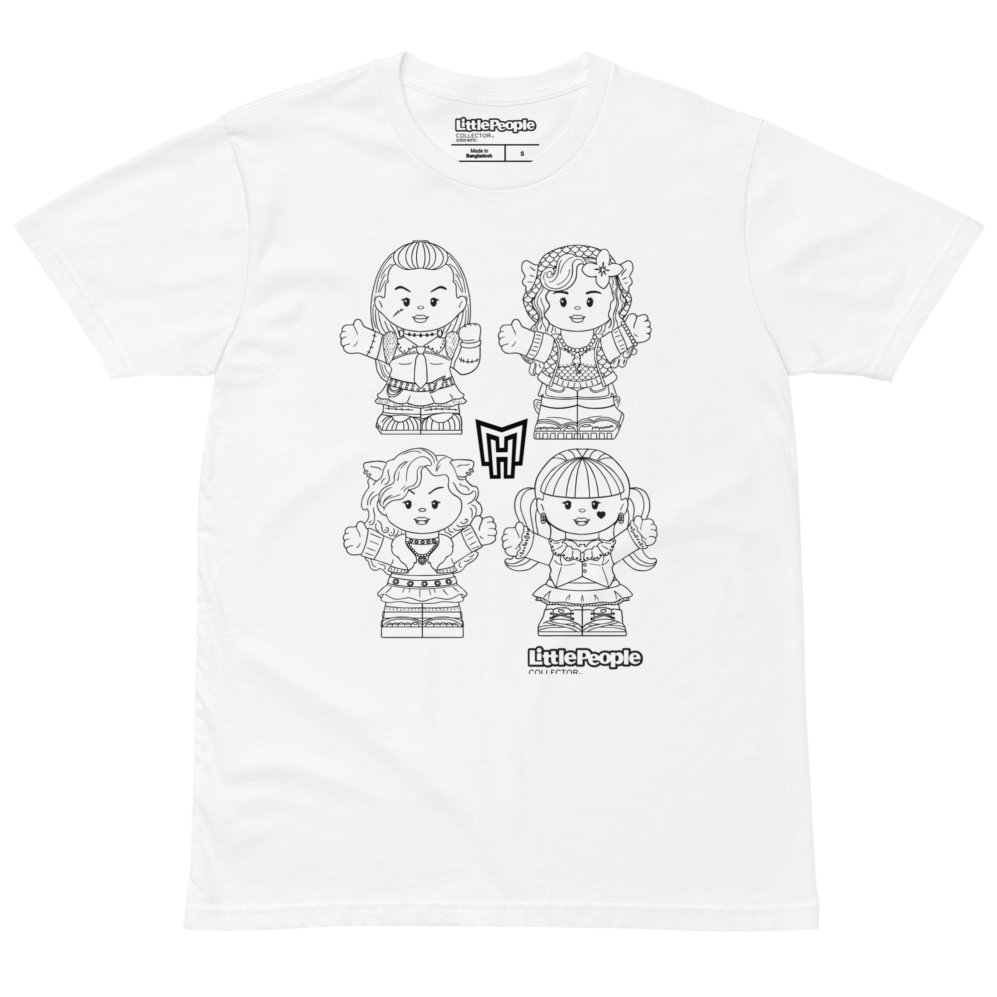 LITTLE PEOPLE COLLECTOR MC REVEALED FAN DESIGNED WHITE T-SHIRT
