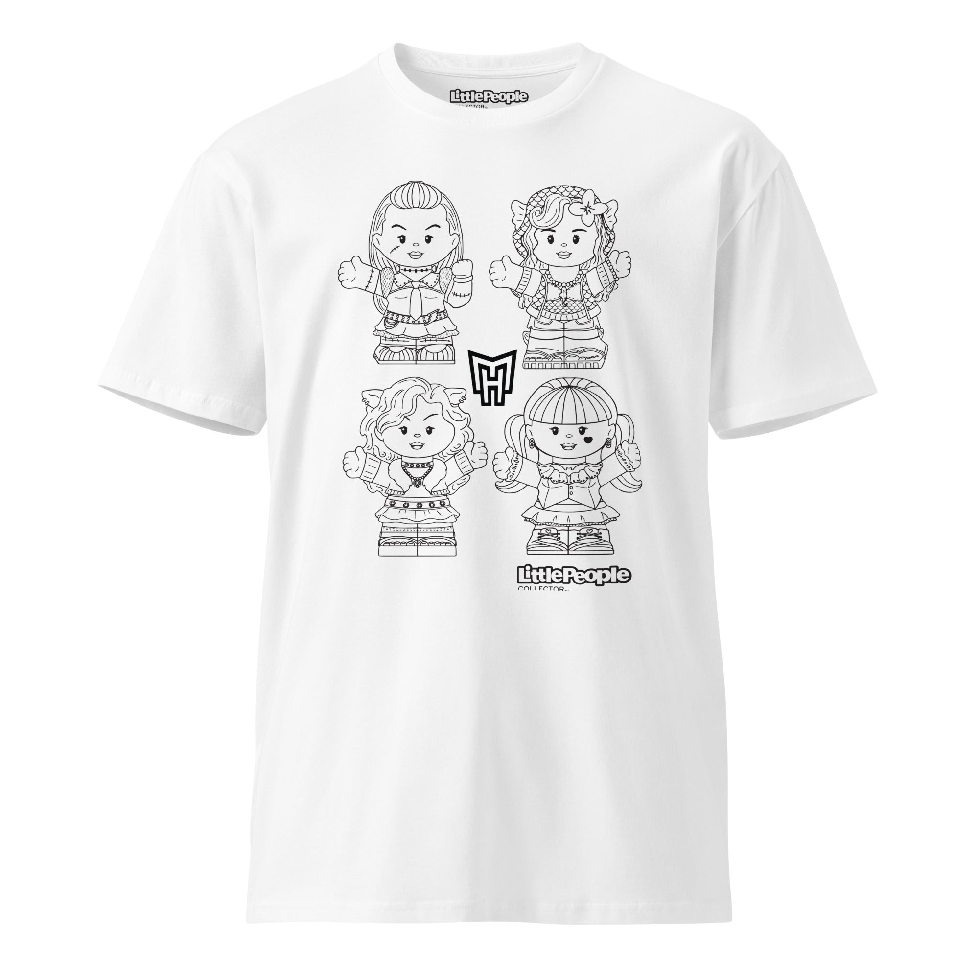 LITTLE PEOPLE COLLECTOR MC REVEALED FAN DESIGNED WHITE T-SHIRT