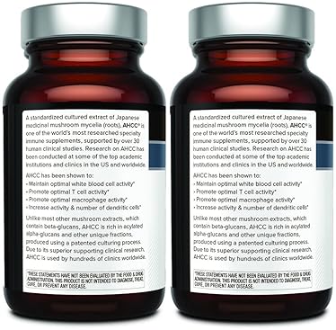 QUALITY OF LIFE AHCC KINOKO PLATINUM 750MG IMMUNE SUPPORT SUPPLEMENT, 2 PACK 60 CAPSULES EACH