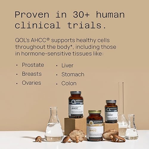 QUALITY OF LIFE PREMIUM KINOKO GOLD AHCC 500MG IMMUNE LIVER SUPPORT SUPPLEMENT, 60 VEG CAPSULES