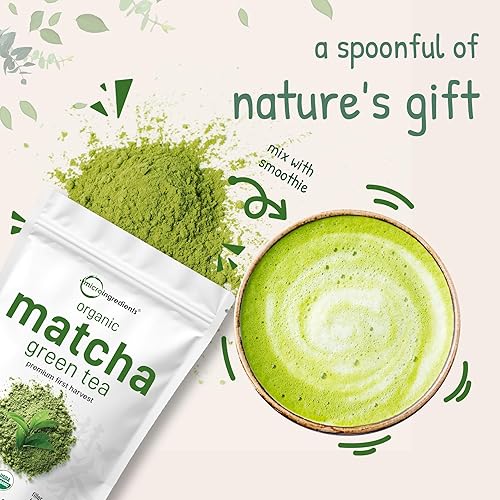 MICRO INGREDIENTS ORGANIC JAPANESE MATCHA GREEN TEA POWDER, 1 LB FIRST HARVEST, PURE, NON-GMO, CULINARY GRADE