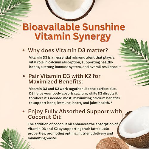 MICRO INGREDIENTS VITAMIN D3 10,000 IU PLUS K2 MK-7 200 MCG, 300 SOFTGELS WITH COCONUT OIL EXTRA STRENGTH, NON-GMO