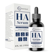MICRO INGREDIENTS HYALURONIC ACID SERUM 4OZ 4 TYPES HA 2 WITH VITAMIN B5 C E, WITCH HAZEL, CENTELLA HYDRATING, OIL-FRE