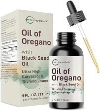 MICRO INGREDIENTS OIL OF OREGANO BLACK SEED OIL DROPS 4OZ HIGH POTENCY, IMMUNE SUPPORT, VEGAN, NON-GMO SUPPLEMENT