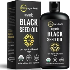 MICRO-INGREDIENTS ORGANIC BLACK SEED OIL 16OZ COLD-PRESSED NIGELLA SATIVA, THYMOQUINONE, OMEGA 3-6-9, NON-GMO