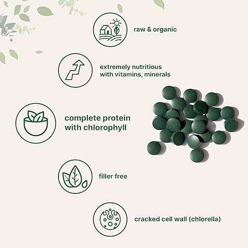 MICRO INGREDIENTS ORGANIC SPIRULINA CHLORELLA TABLETS 720CT 50 50 SUPERFOOD BLEND VEGAN PROTEIN CHLOROPHYLL