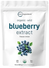 MICRO INGREDIENTS ORGANIC WILD BLUEBERRY EXTRACT POWDER 10OZ FREEZE-DRIED, NO SUGAR, NON-GMO, VEGAN, NATURAL
