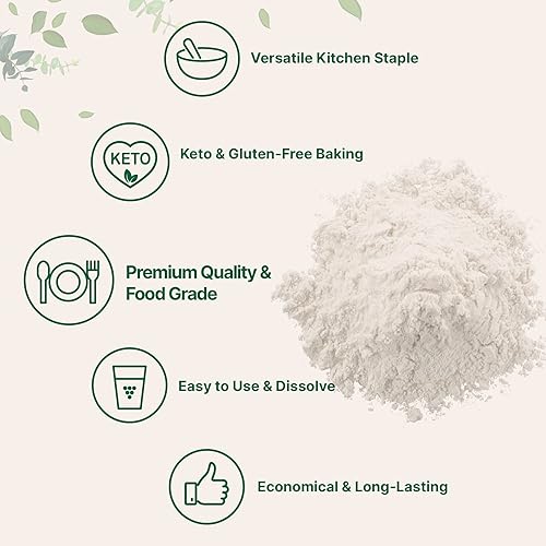 MICRO INGREDIENTS XANTHAN GUM POWDER 2LB PREMIUM UNFLAVORED THICKENER FOR KETO, GLUTEN-FREE BAKING, NON-GMO, VEGAN