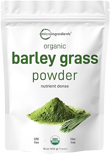 MICRO INGREDIENTS  ORGANIC BARLEY GRASS POWDER 16OZ US GROWN SUPERFOOD, NON-GMO, RICH IN VITAMINS ANTIOXIDANTS