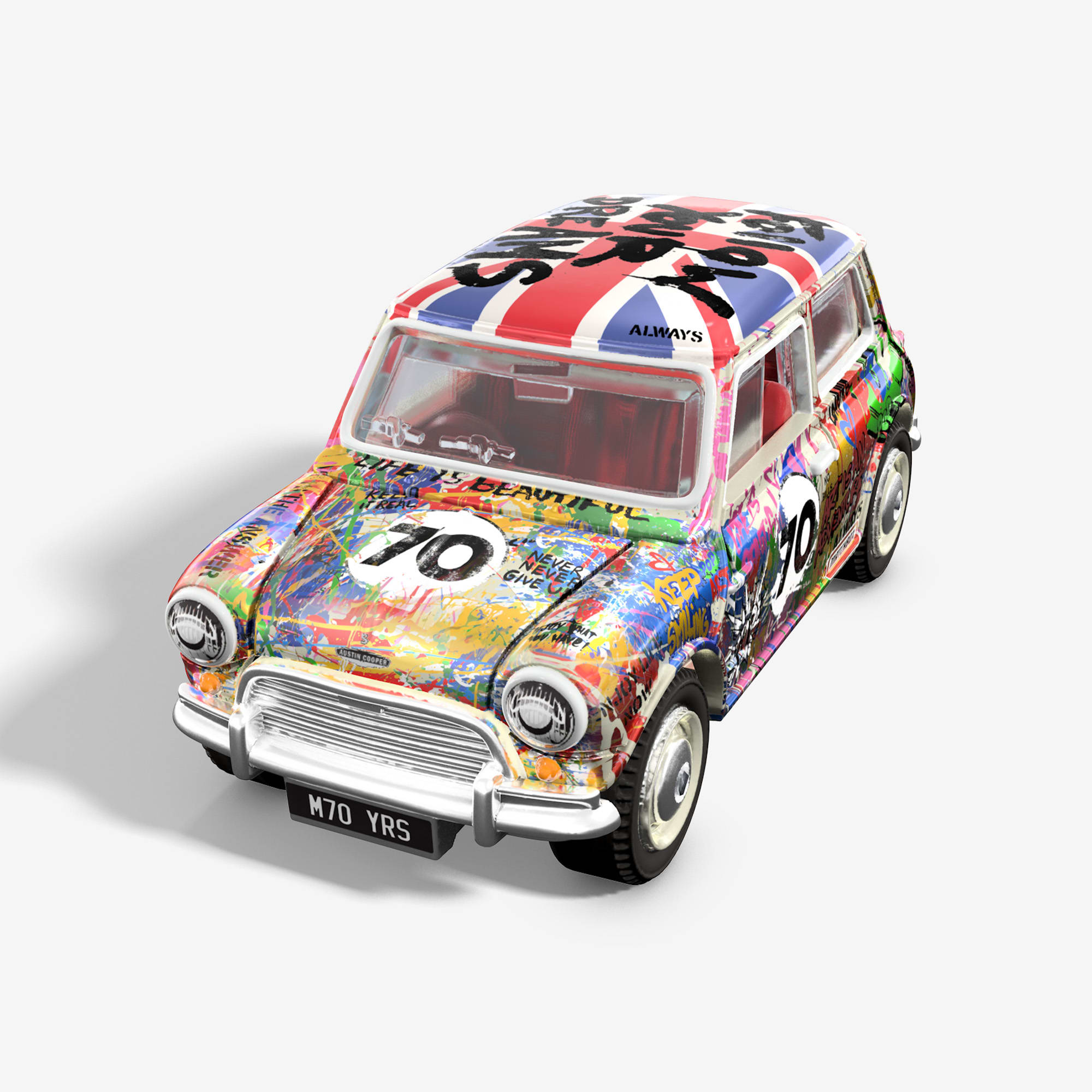 MATCHBOX X MR BRAINWASH 1964 AUSTIN MINI COOPER S COLLECTIBLE DIECAST
