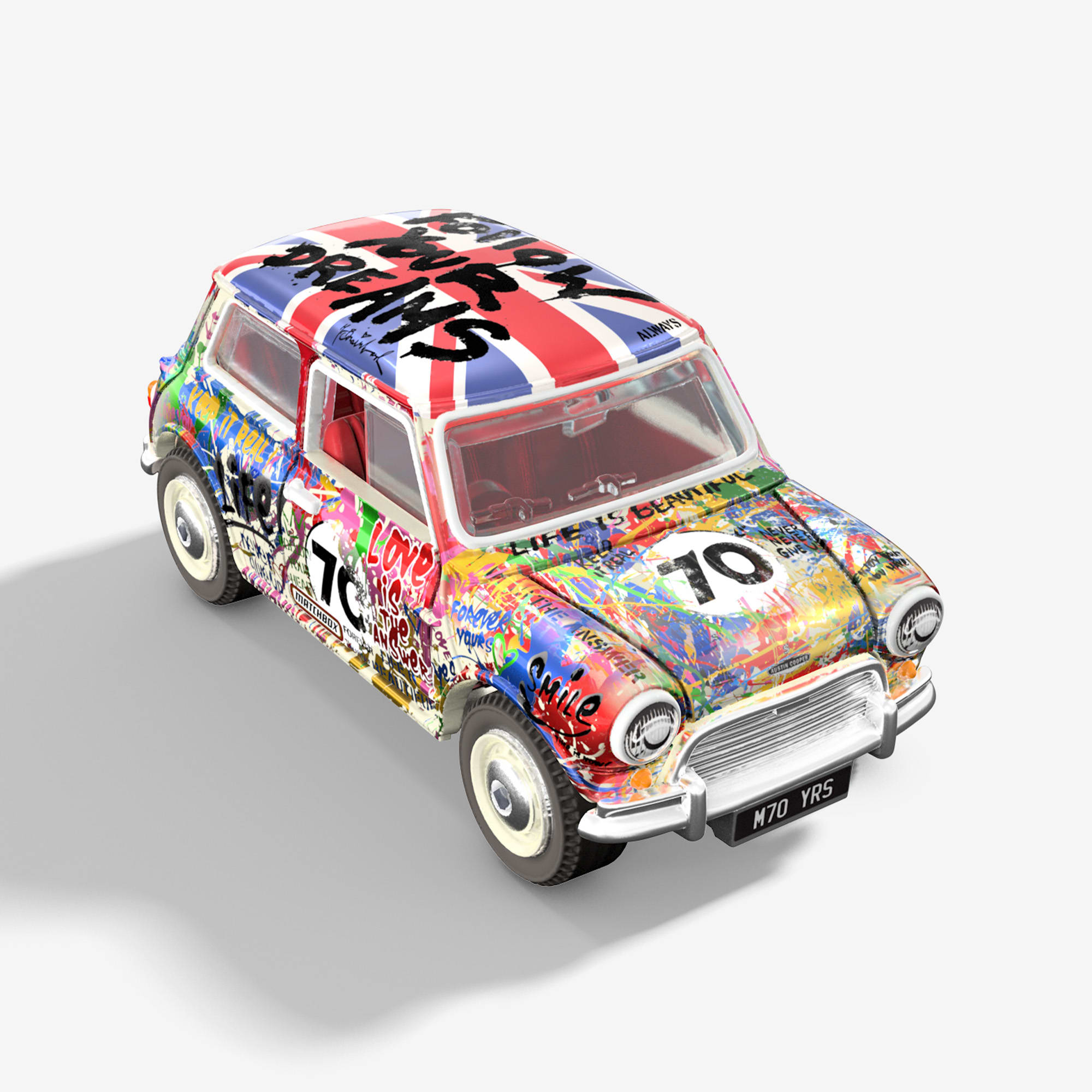 MATCHBOX X MR BRAINWASH 1964 AUSTIN MINI COOPER S COLLECTIBLE DIECAST