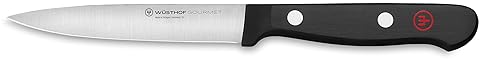 WUSTHOF GOURMET 4-INCH UTILITY KNIFE, HIGH-CARBON STAINLESS STEEL BLADE, BLACK HANDLE