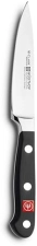 WUSTHOF CLASSIC 4-INCH PARING KNIFE, PRECISION FORGED GERMAN STAINLESS STEEL, BLACK HANDLE