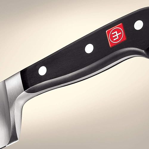 WUSTHOF CLASSIC 4-INCH PARING KNIFE, PRECISION FORGED GERMAN STAINLESS STEEL, BLACK HANDLE