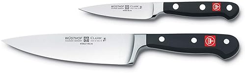 WUSTHOF CLASSIC 2-PIECE PREP KNIFE SET GERMAN STAINLESS STEEL CHEF UTILITY KNIVES FOR KITCHEN