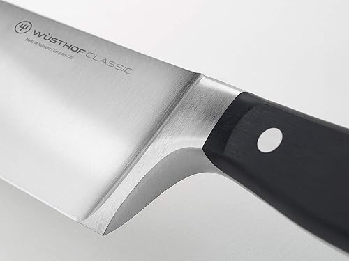 WUSTHOF CLASSIC 4.5-INCH STEAK KNIFE, PRECISION FORGED GERMAN STEEL, BLACK HANDLE