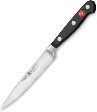 WUSTHOF CLASSIC 4.5-INCH UTILITY KNIFE HIGH CARBON STAINLESS STEEL, BLACK HANDLE, SHARP BLADE