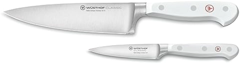 WUSTHOF CLASSIC WHITE 2-PIECE PREP KNIFE SET KITCHEN CHEF S KNIVES FOR CHOPPING SLICING
