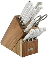 WUSTHOF CLASSIC WHITE 12-PIECE KNIFE BLOCK SET PREMIUM GERMAN KITCHEN CUTLERY SET