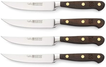 WUSTHOF CRAFTER 4-PIECE STEAK KNIFE SET PREMIUM GERMAN STAINLESS STEEL STEAK KNIVES SET