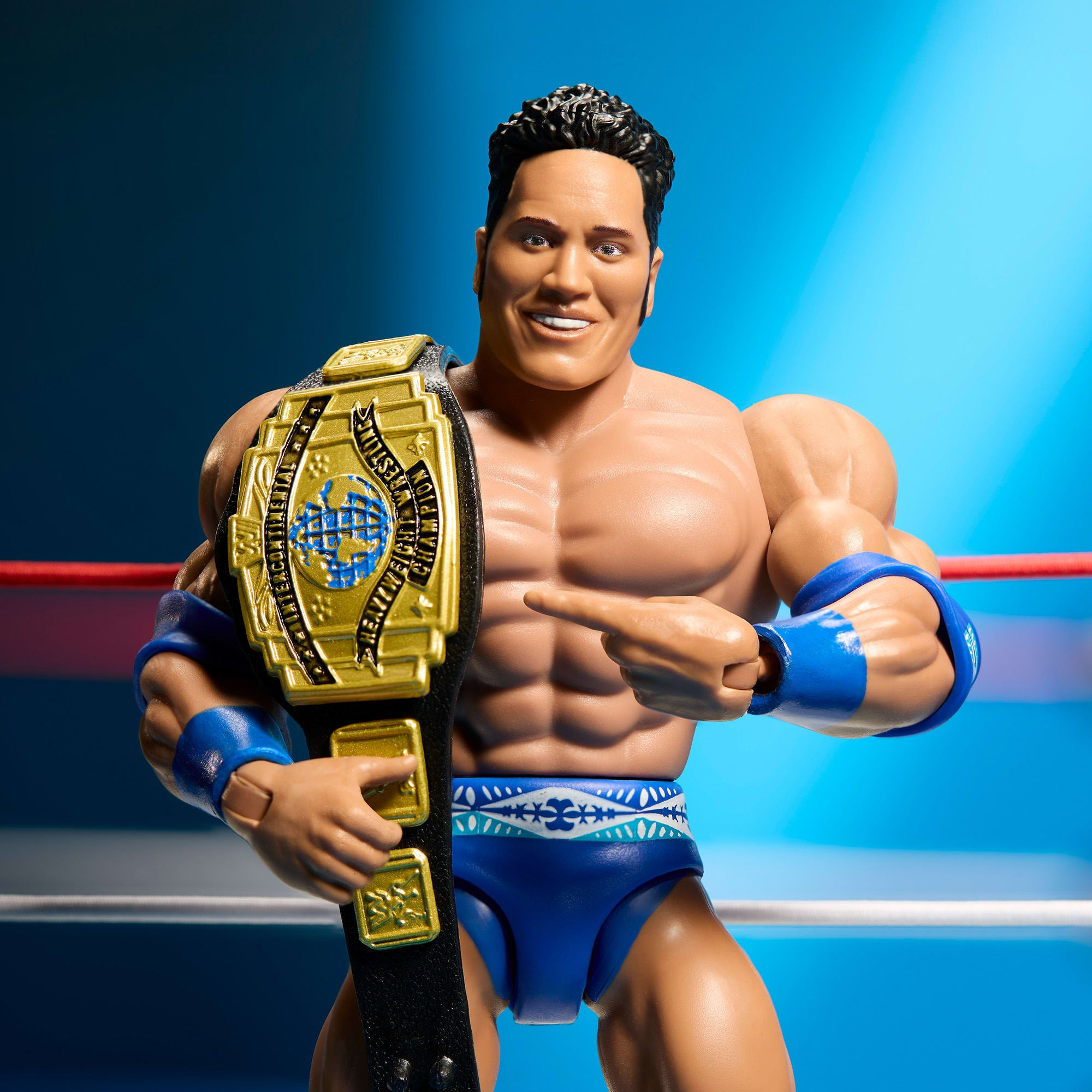 WWE SUPERSTARS ROCKY MAIVIA AND THE ROCK 2-PACK COLLECTIBLE ACTION FIGURE