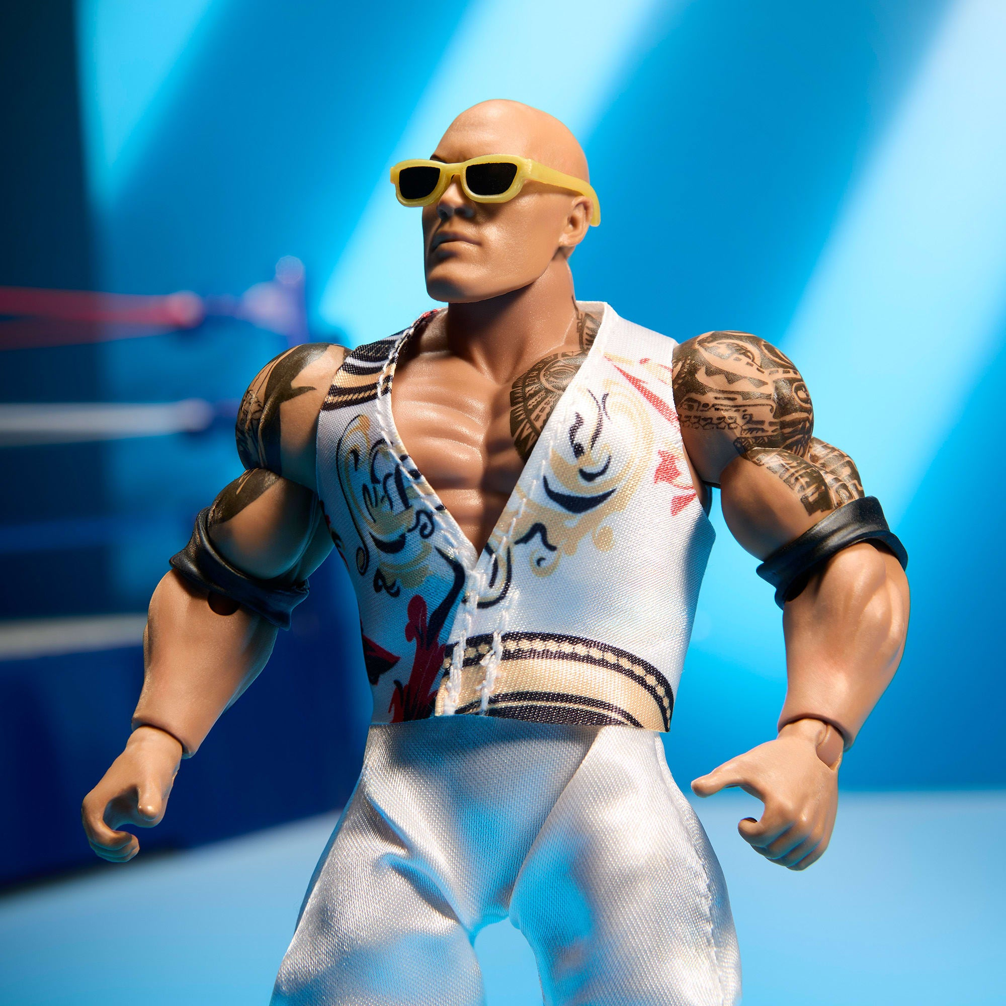 WWE SUPERSTARS ROCKY MAIVIA AND THE ROCK 2-PACK COLLECTIBLE ACTION FIGURE