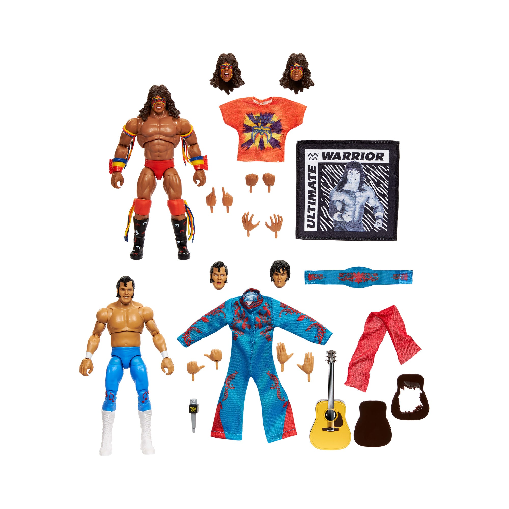 WWE COLISEUM COLLECTION HONKY TONK MAN & ULTIMATE WARRIOR ULTIMATE EDITION FIGURES COLLECTIBLE FIGURE