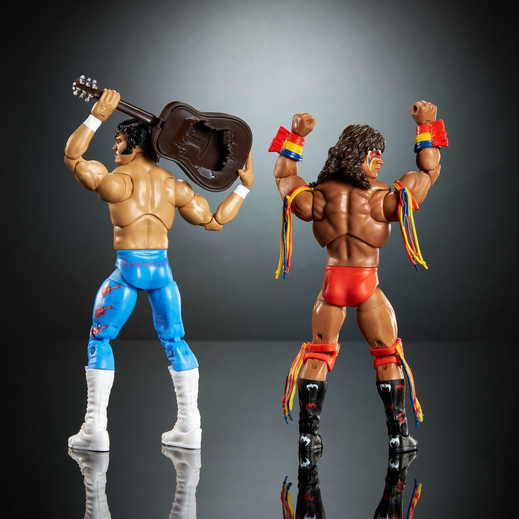 WWE COLISEUM COLLECTION HONKY TONK MAN & ULTIMATE WARRIOR ULTIMATE EDITION FIGURES COLLECTIBLE FIGURE