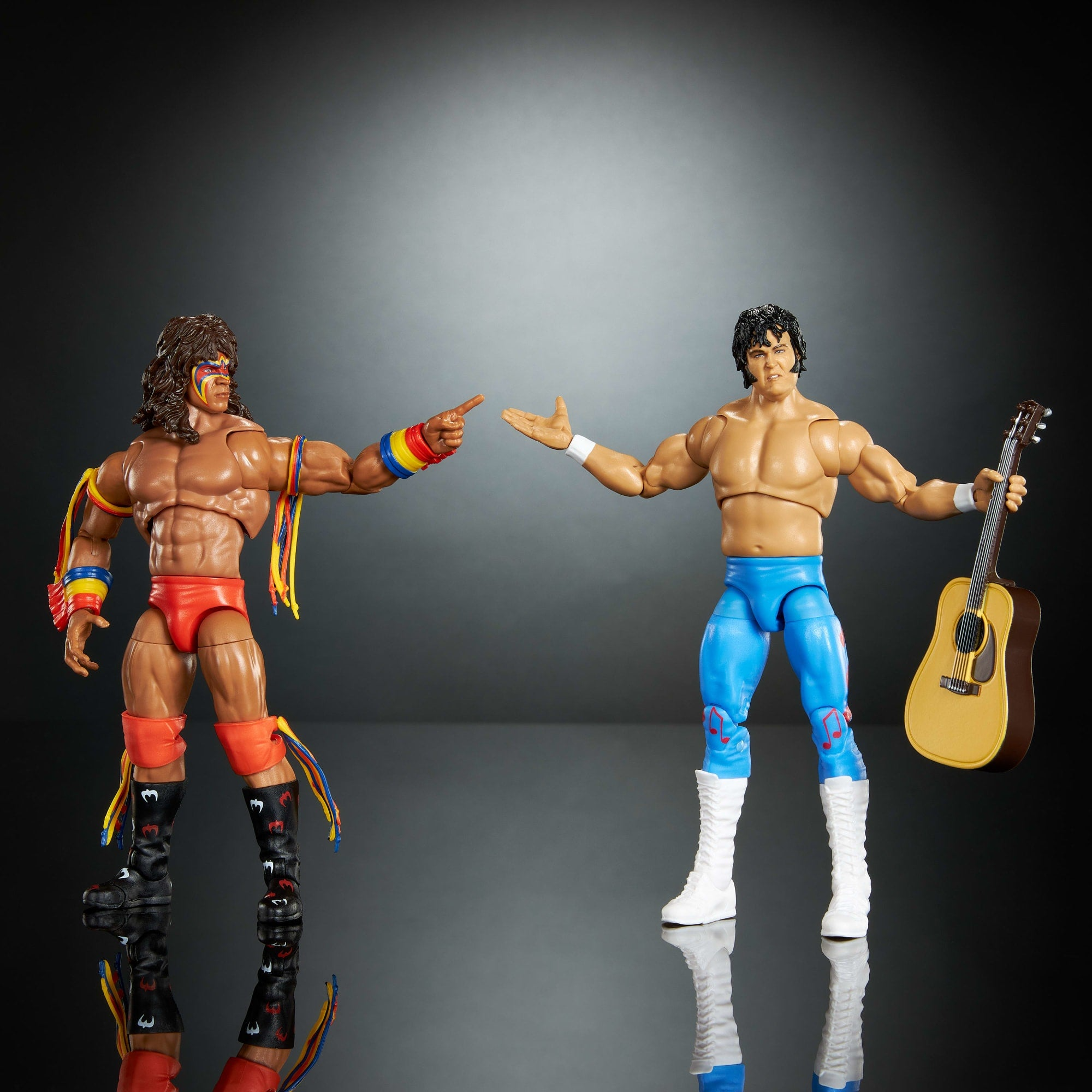 WWE COLISEUM COLLECTION HONKY TONK MAN & ULTIMATE WARRIOR ULTIMATE EDITION FIGURES COLLECTIBLE FIGURE