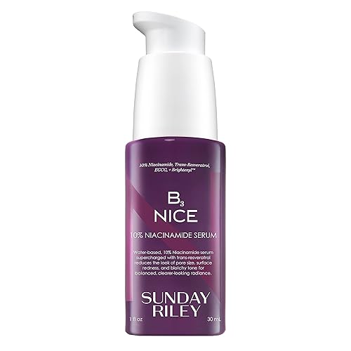 SUNDAY RILEY B3 NICE 10 NIACINAMIDE SERUM FOR FACE, BRIGHTENING PORE CARE, 1.0OZ