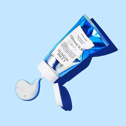 SUNDAY RILEY CERAMIC SLIP FACIAL CLEANSER, 5 FL OZ GENTLE PORE-PURIFYING FACE WASH FOR ALL SKIN TYPE