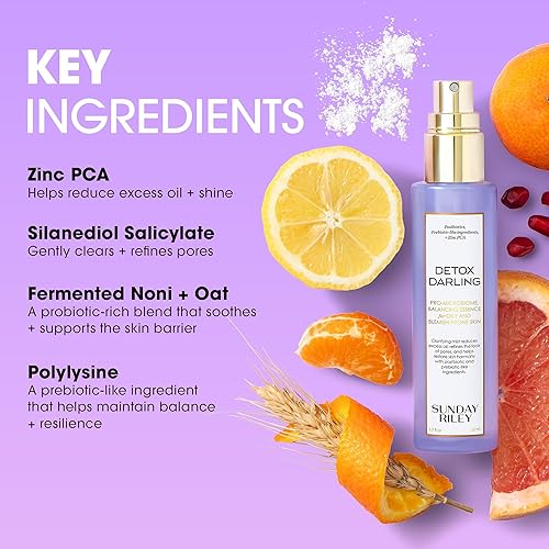 SUNDAY RILEY DETOX DARLING BALANCING ESSENCE MIST FOR OILY, ACNE-PRONE BLEMISH-PRONE SKIN OIL CONTROL
