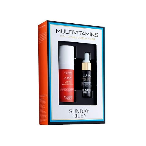 SUNDAY RILEY MULTIVITAMINS KIT 2 PIECE SET, COMPLETE DAILY VITAMIN SKINCARE PACK, 1 PACK