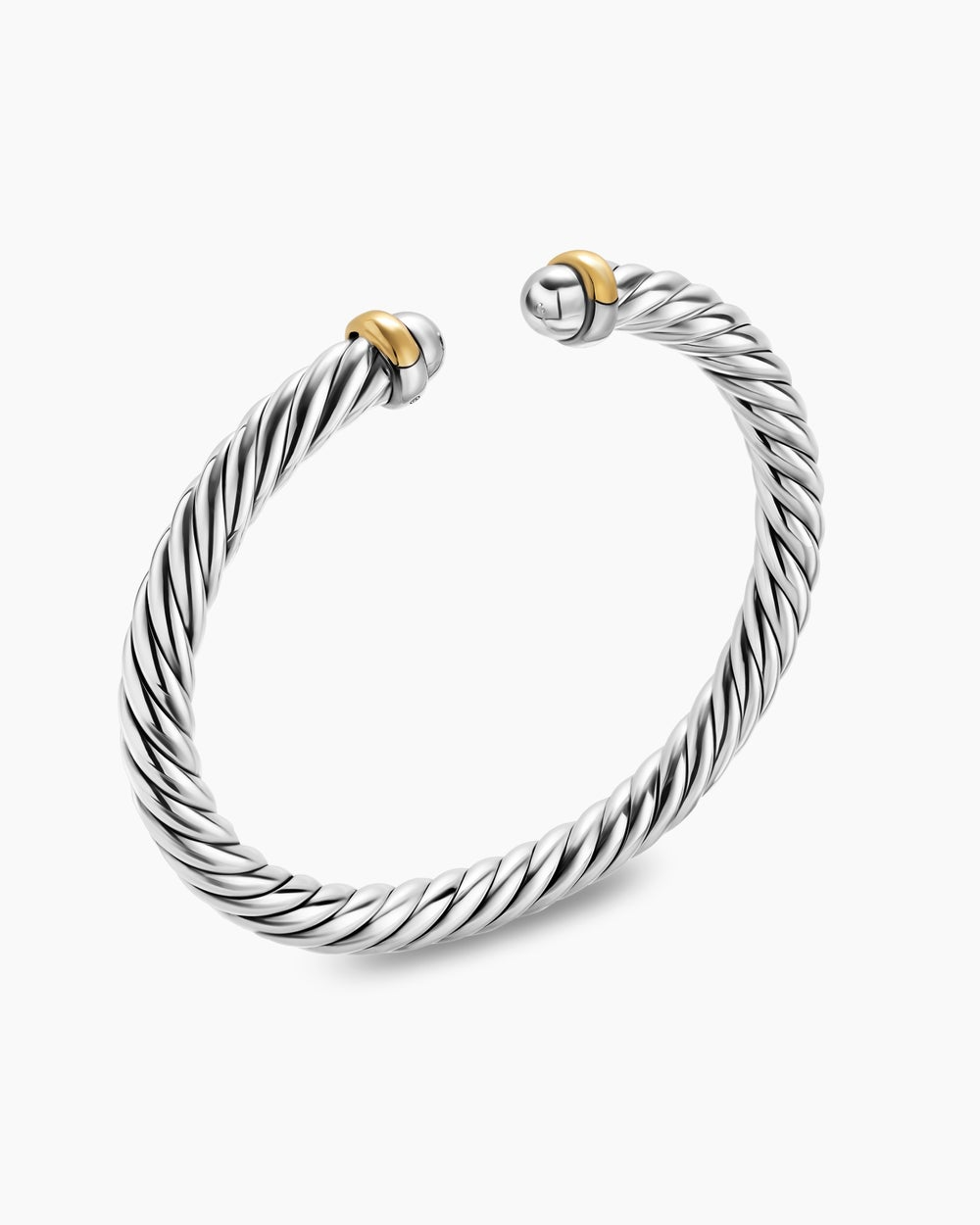 DAVID YURMAN CABLE FLEX® BRACELET STERLING SILVER WITH 14K YELLOW GOLD, 6MM