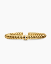 DAVID YURMAN CABLESPIRA® FLEX CENTER STATION BRACELET 18K YELLOW GOLD WITH DIAMONDS, 6MM
