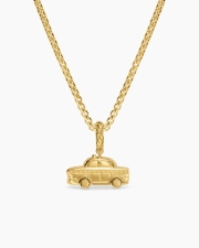 DAVID YURMAN PETITE TAXI AMULET 18K YELLOW GOLD WITH DIAMONDS, 7.5MM