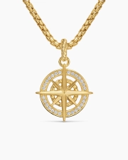 DAVID YURMAN COMPASS AMULET 18K YELLOW GOLD WITH DIAMONDS, 21.3MM