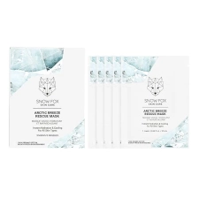 SNOW FOX ARCTIC BREEZE SHEET MASK 5-PACK PEPPERMINT ALOE VERA HYDRATING COOLING FACE MASK